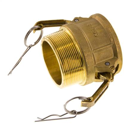 Camlock DN 60 (2 1/2'') Messing-Kupplung R 2 1/2'' Außengewinde Typ B MIL-C-27487