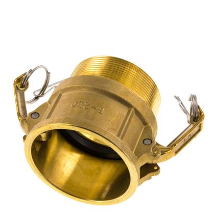 Camlock DN 60 (2 1/2'') Messing-Kupplung R 2 1/2'' Außengewinde Typ B MIL-C-27487