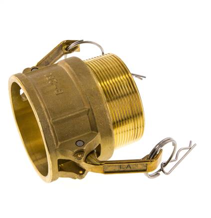 Camlock DN 60 (2 1/2'') Messing-Kupplung R 2 1/2'' Außengewinde Typ B MIL-C-27487