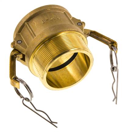 Camlock DN 60 (2 1/2'') Messing-Kupplung R 2 1/2'' Außengewinde Typ B MIL-C-27487