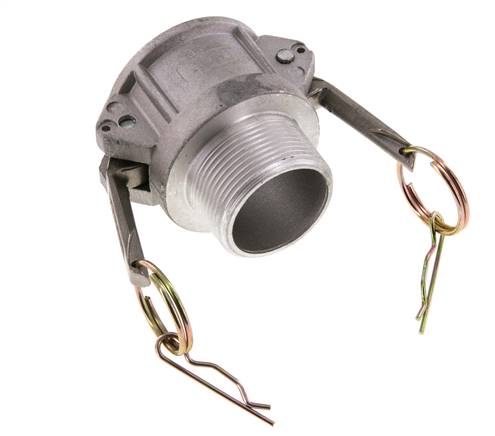 Camlock DN 40 (1 1/2'') Aluminium-Kupplung R 1 1/2'' Außengewinde Typ B MIL-C-27487