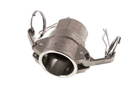 Camlock DN 25 (1'') Edelstahlkupplung Rp 1'' Innengewinde Typ D MIL-C-27487