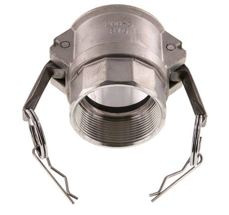 Camlock DN 50 (2'') Edelstahlkupplung Rp 2'' Innengewinde Typ D MIL-C-27487