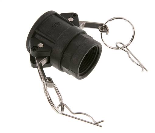 Camlock DN 25 (1'') Polypropylen-Kupplung Rp 1'' Innengewinde Typ D MIL-C-27487