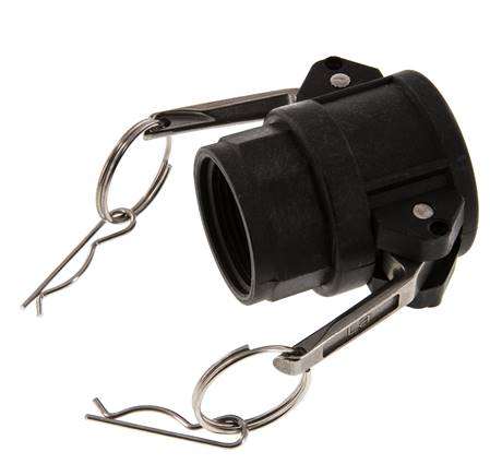 Camlock DN 32 (1 1/4'') Polypropylen-Kupplung Rp 1 1/4'' Innengewinde Typ D MIL-C-27487