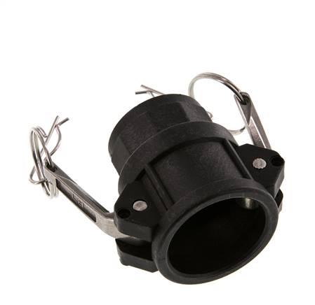 Camlock DN 32 (1 1/4'') Polypropylen-Kupplung Rp 1 1/4'' Innengewinde Typ D MIL-C-27487