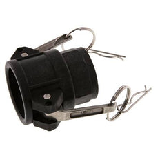 Camlock DN 32 (1 1/4'') Polypropylen-Kupplung Rp 1 1/4'' Innengewinde Typ D MIL-C-27487