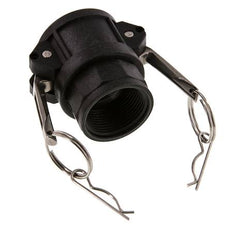 Camlock DN 32 (1 1/4'') Polypropylen-Kupplung Rp 1 1/4'' Innengewinde Typ D MIL-C-27487