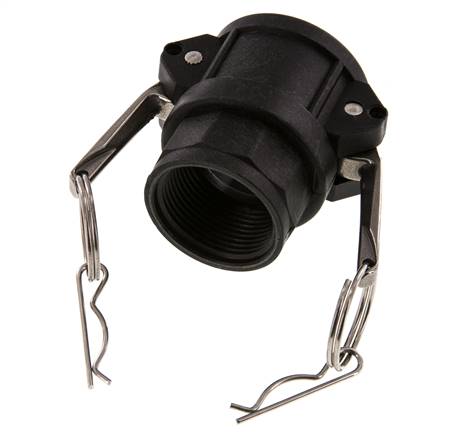 Camlock DN 32 (1 1/4'') Polypropylen-Kupplung Rp 1 1/4'' Innengewinde Typ D MIL-C-27487