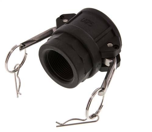 Camlock DN 40 (1 1/2'') Polypropylen-Kupplung Rp 1 1/4'' Innengewinde Typ D MIL-C-27487