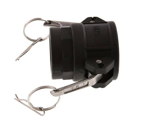 Camlock DN 40 (1 1/2'') Polypropylen-Kupplung Rp 1 1/4'' Innengewinde Typ D MIL-C-27487