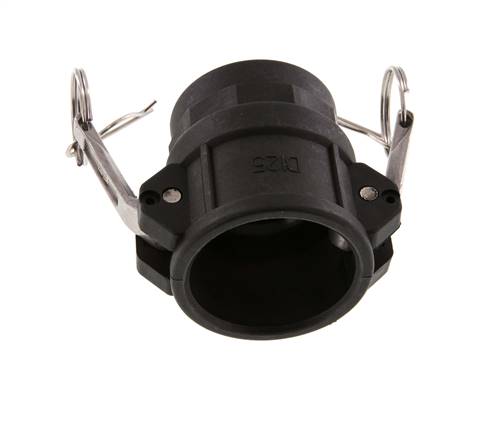 Camlock DN 40 (1 1/2'') Polypropylen-Kupplung Rp 1 1/4'' Innengewinde Typ D MIL-C-27487