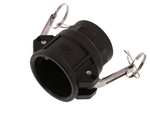 Camlock DN 40 (1 1/2'') Polypropylen-Kupplung Rp 1 1/4'' Innengewinde Typ D MIL-C-27487