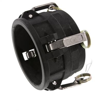 Camlock DN 90 (4'') Polypropylen-Kupplung Rp 4'' Innengewinde Typ D MIL-C-27487