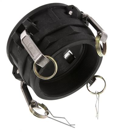 Camlock DN 90 (4'') Polypropylen-Kupplung Rp 4'' Innengewinde Typ D MIL-C-27487