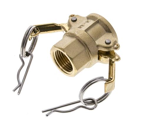 Camlock DN 15 (1/2'') Messingkupplung Rp 1/2'' Innengewinde Typ D MIL-C-27487