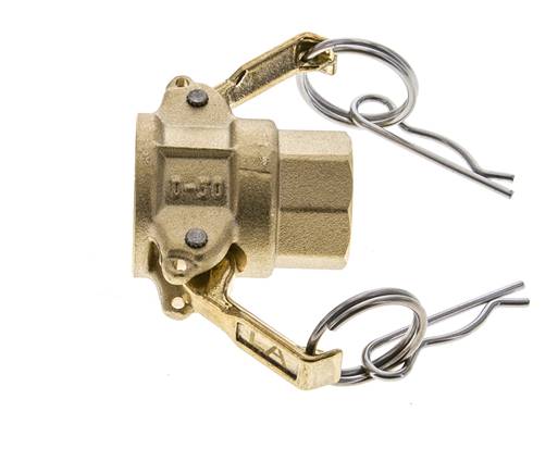 Camlock DN 15 (1/2'') Messingkupplung Rp 1/2'' Innengewinde Typ D MIL-C-27487