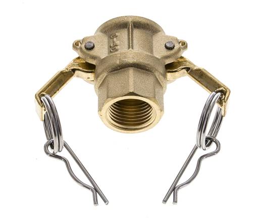 Camlock DN 15 (1/2'') Messingkupplung Rp 1/2'' Innengewinde Typ D MIL-C-27487