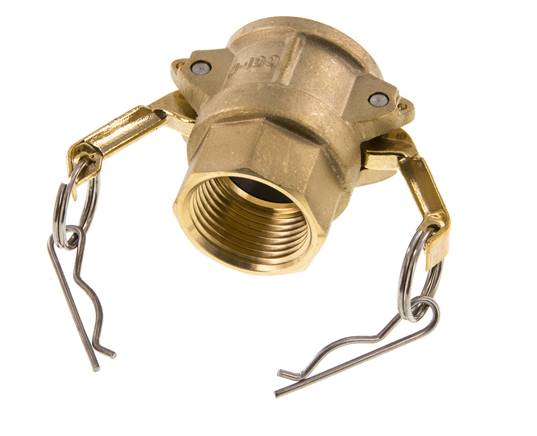 Camlock DN 25 (1'') Messing-Kupplung Rp 1'' Innengewinde Typ D MIL-C-27487