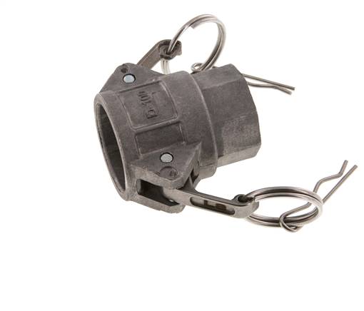 Camlock DN 25 (1'') Aluminium-Kupplung Rp 1'' Innengewinde Typ D MIL-C-27487