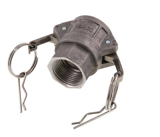 Camlock DN 25 (1'') Aluminium-Kupplung Rp 1'' Innengewinde Typ D MIL-C-27487