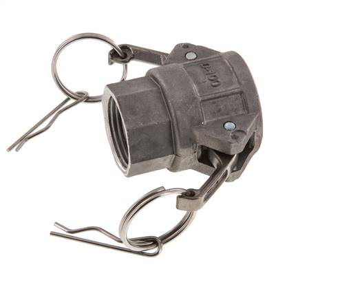 Camlock DN 25 (1'') Aluminium-Kupplung Rp 1'' Innengewinde Typ D MIL-C-27487