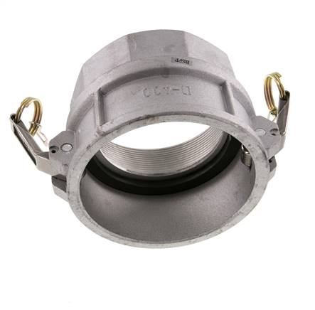 Camlock DN 90 (4'') Aluminium-Kupplung Rp 4'' Innengewinde Typ D MIL-C-27487