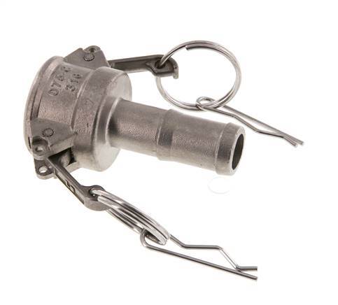Camlock DN 20 (3/4'') Edelstahlkupplung Schlauchsäule (19 mm) Typ C MIL-C-27487
