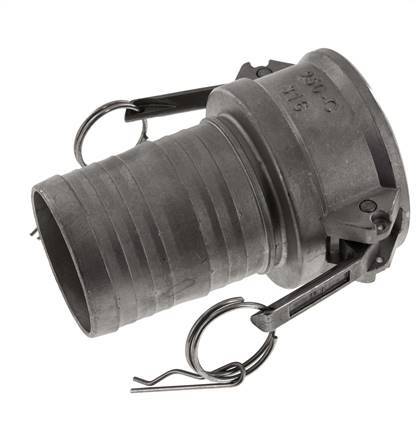 Camlock DN 60 (2 1/2'') Stainless Steel Coupling Hose Pillar (63 mm) Type C MIL-C-27487