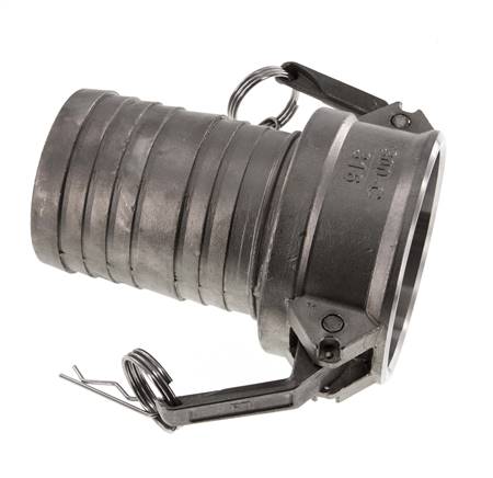 Camlock DN 75 (3'') Edelstahlkupplung Schlauchsäule (75 mm) Typ C MIL-C-27487