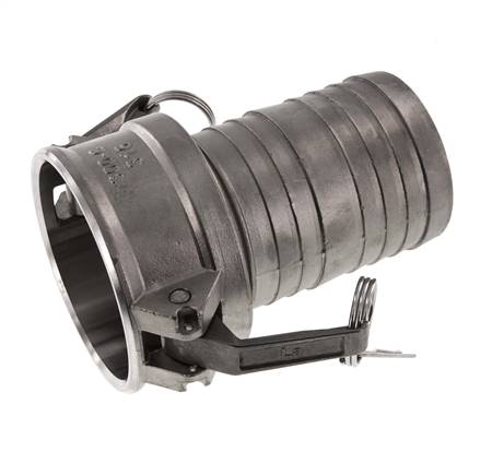 Camlock DN 75 (3'') Edelstahlkupplung Schlauchsäule (75 mm) Typ C MIL-C-27487