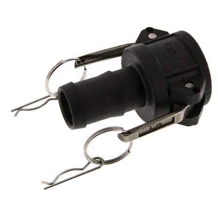 Camlock DN 32 (1 1/4'') Polypropylen-Kupplung Schlauchpfeiler (32 mm) Typ C MIL-C-27487