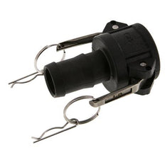Camlock DN 32 (1 1/4'') Polypropylen-Kupplung Schlauchpfeiler (32 mm) Typ C MIL-C-27487