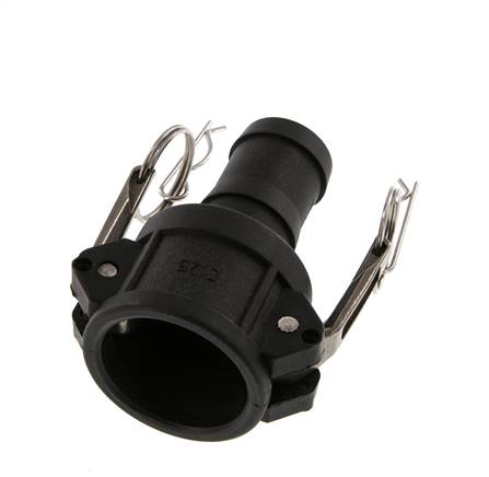 Camlock DN 32 (1 1/4'') Polypropylen-Kupplung Schlauchpfeiler (32 mm) Typ C MIL-C-27487
