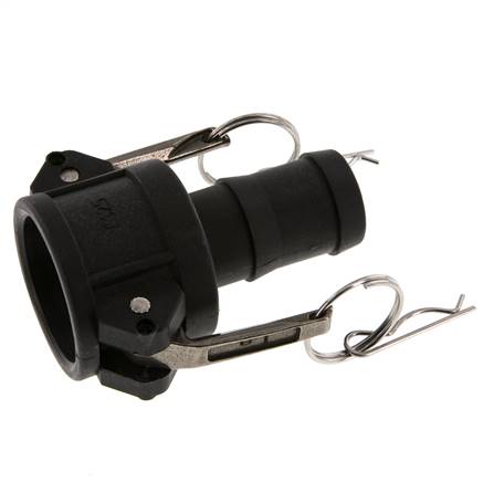Camlock DN 32 (1 1/4'') Polypropylen-Kupplung Schlauchpfeiler (32 mm) Typ C MIL-C-27487