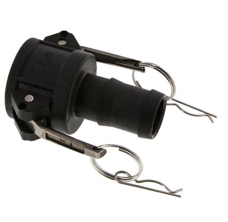 Camlock DN 32 (1 1/4'') Polypropylen-Kupplung Schlauchpfeiler (32 mm) Typ C MIL-C-27487