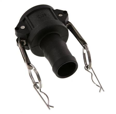 Camlock DN 32 (1 1/4'') Polypropylen-Kupplung Schlauchpfeiler (32 mm) Typ C MIL-C-27487