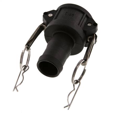 Camlock DN 32 (1 1/4'') Polypropylen-Kupplung Schlauchpfeiler (32 mm) Typ C MIL-C-27487