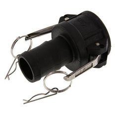 Camlock DN 40 (1 1/2'') Polypropylen-Kupplung Schlauchpfeiler (38 mm) Typ C MIL-C-27487