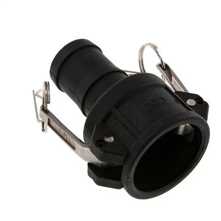 Camlock DN 40 (1 1/2'') Polypropylen-Kupplung Schlauchpfeiler (38 mm) Typ C MIL-C-27487