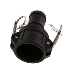 Camlock DN 40 (1 1/2'') Polypropylen-Kupplung Schlauchpfeiler (38 mm) Typ C MIL-C-27487