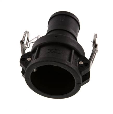 Camlock DN 50 (2'') Polypropylen-Kupplung Schlauchpfeiler (50 mm) Typ C MIL-C-27487