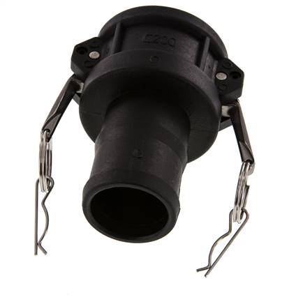 Camlock DN 50 (2'') Polypropylen-Kupplung Schlauchpfeiler (50 mm) Typ C MIL-C-27487