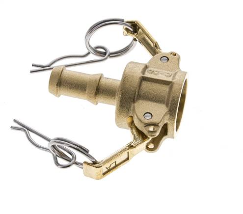 Camlock DN 15 (1/2'') Messingkupplung Schlauchpfeiler (13 mm) Typ C MIL-C-27487