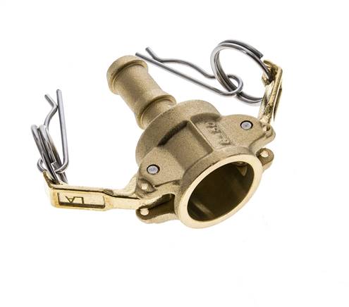 Camlock DN 15 (1/2'') Messingkupplung Schlauchpfeiler (13 mm) Typ C MIL-C-27487