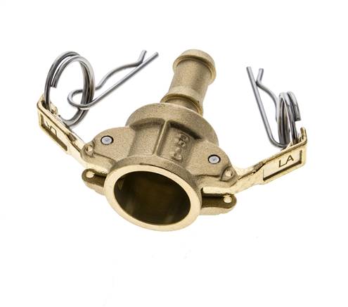 Camlock DN 15 (1/2'') Messingkupplung Schlauchpfeiler (13 mm) Typ C MIL-C-27487