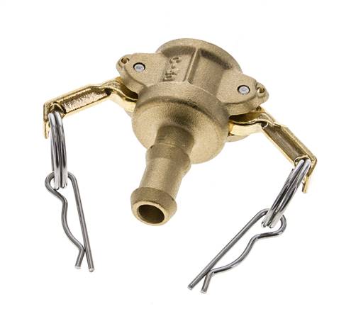 Camlock DN 15 (1/2'') Messingkupplung Schlauchpfeiler (13 mm) Typ C MIL-C-27487