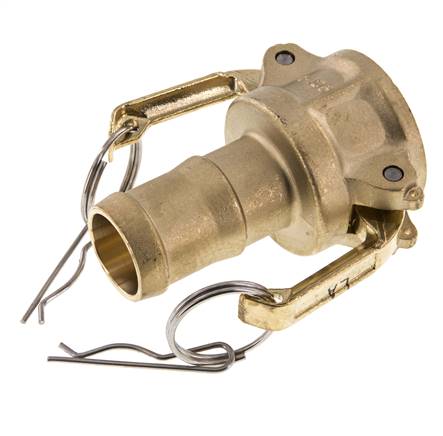 Camlock DN 32 (1 1/4'') Messing-Kupplung Schlauchpfeiler (32 mm) Typ C MIL-C-27487