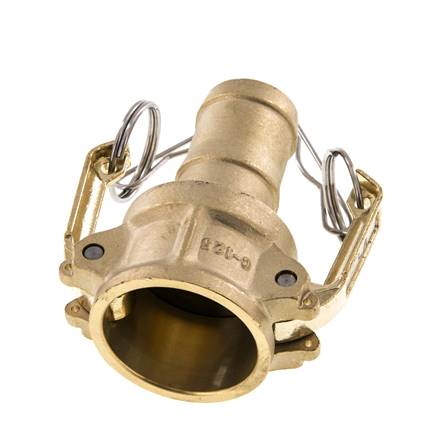 Camlock DN 32 (1 1/4'') Messing-Kupplung Schlauchpfeiler (32 mm) Typ C MIL-C-27487
