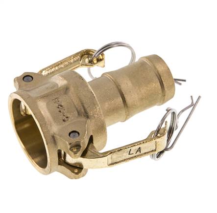 Camlock DN 32 (1 1/4'') Messing-Kupplung Schlauchpfeiler (32 mm) Typ C MIL-C-27487